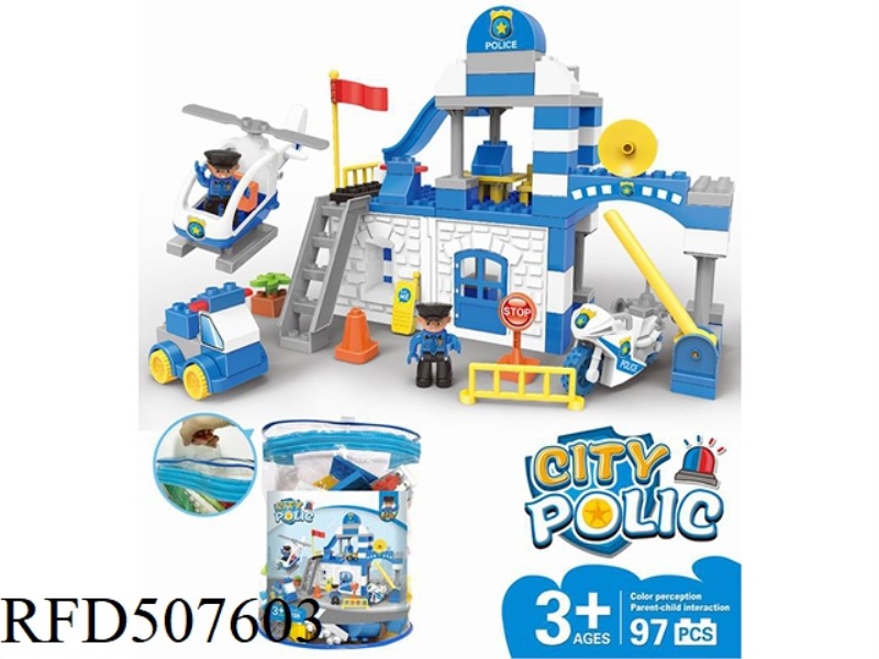 CITY POLICE LARGE PARTICLE BLOCKS 97PCS