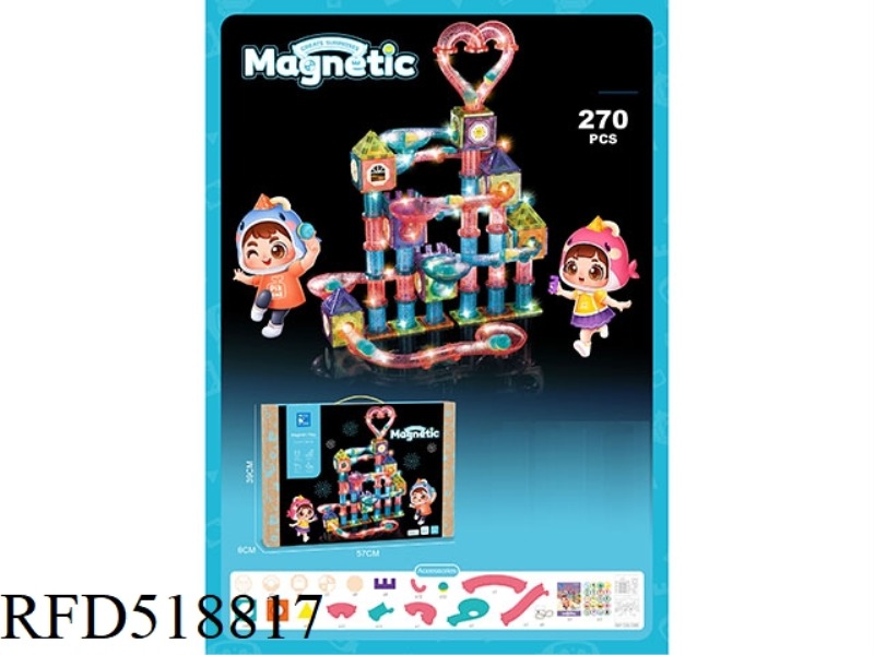 【 LIGHT MODEL 】 MAGNETIC PIECE BUILDING BLOCKS LOVE CASTLE (270PCS)
