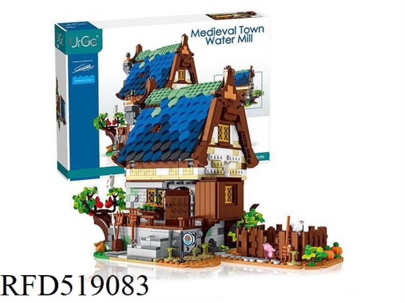 Medieval water mill in a small town 2053PCS