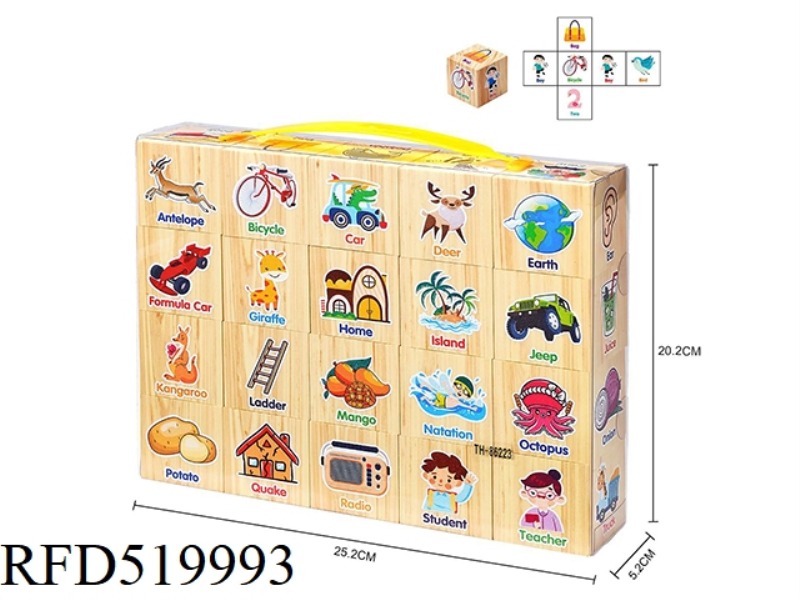 WOOD GRAIN EVA BUILDING BLOCKS ENCYCLOPEDIA FIGURE RECOGNITION BUILDING BLOCKS BLOCK 20PCS