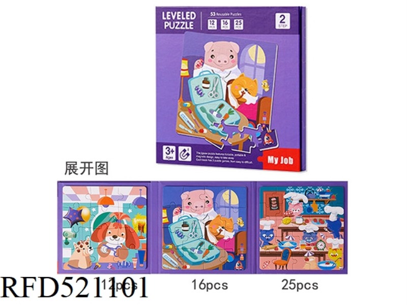 THREE-IN-ONE ADVANCED MAGNETIC JIGSAW PUZZLE-LEVEL 2 MY CAREER