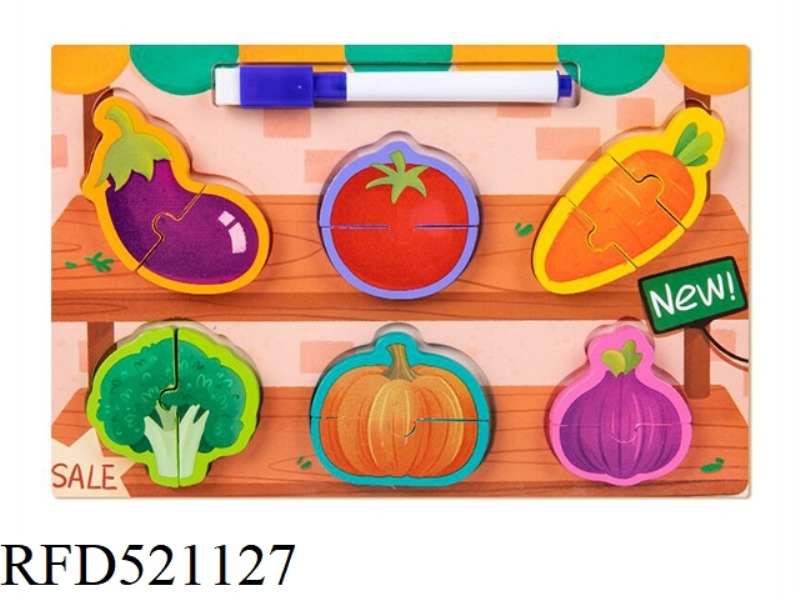 TWO-IN-ONE WOODEN JIGSAW PUZZLE