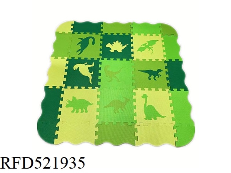 25 PIECES OF DINOSAUR + FOREST FENCE FLOOR MAT
