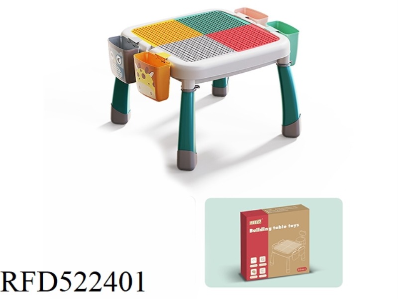 LARGE PARTICLES / SIZE PARTICLE PANEL SQUARE TABLE (1 TABLE AND 1 CHAIR)