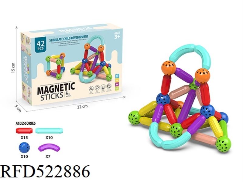 MEDIUM MAGNETIC ROD PACKAGE 42PCS