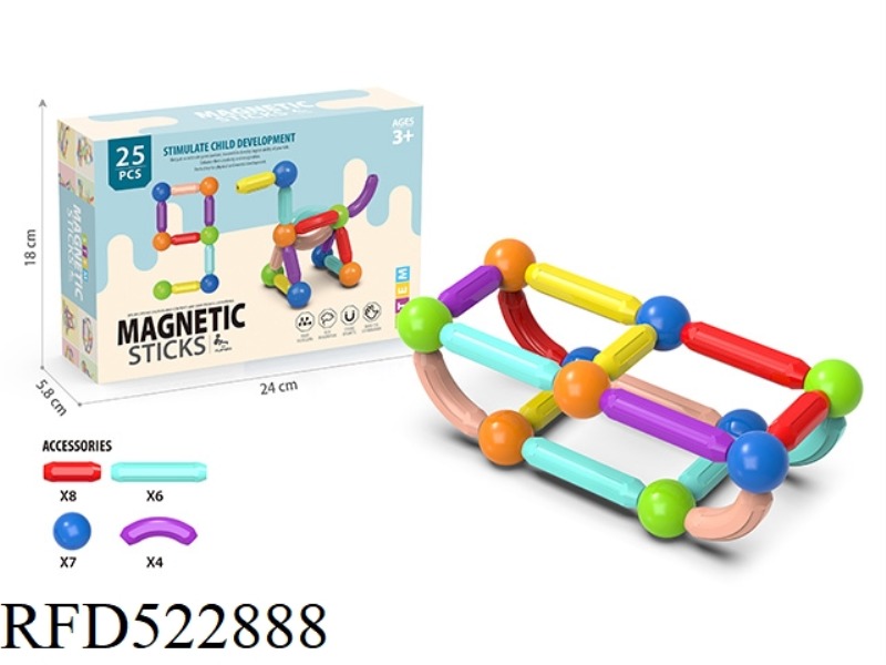 LARGE MAGNETIC ROD PACKAGE 25PCS