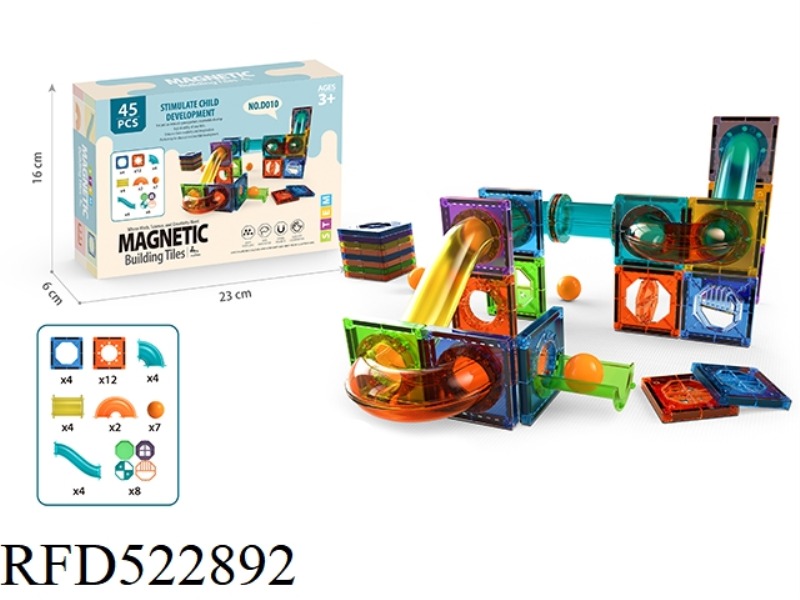 MAGNETIC SHEET BALL PIPE 45PCS