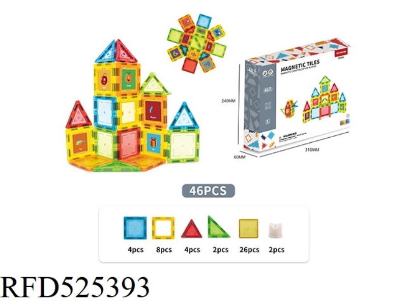 MEDIUM COLOR WINDOW MAGNETIC FILM 46PCS