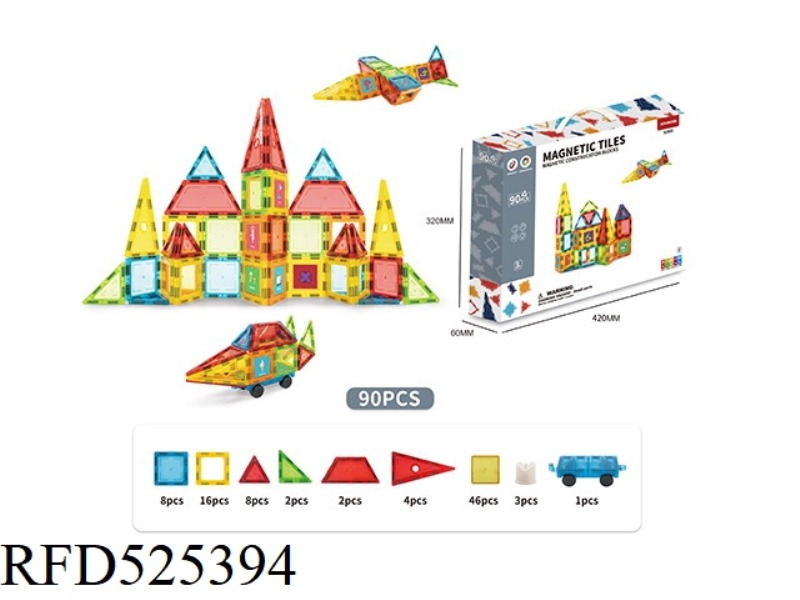MEDIUM COLOR WINDOW MAGNETIC SHEET 90PCS