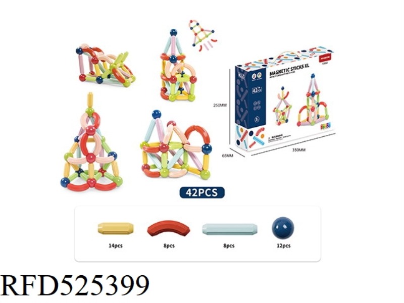 REGULAR MAGNETIC BAR (SOLID COLOR) 42PCS