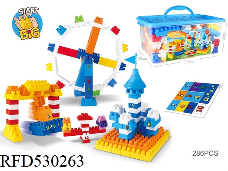 CASTLE AMUSEMENT PARK DIGITAL ASSEMBLY BUILDING BLOCKS CHILDREN'S DESKTOP CASCADING FUN EDUCATIONAL