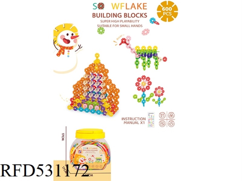 MEDIUM SNOWFLAKE (600PCS)