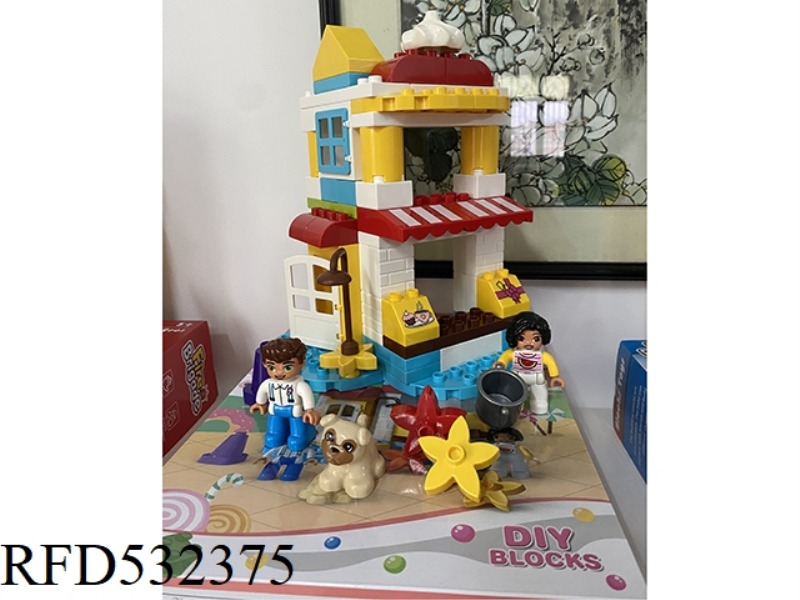 PUZZLE BUILDING BLOCKS - SWEET SHOP SCENE (66PCS)