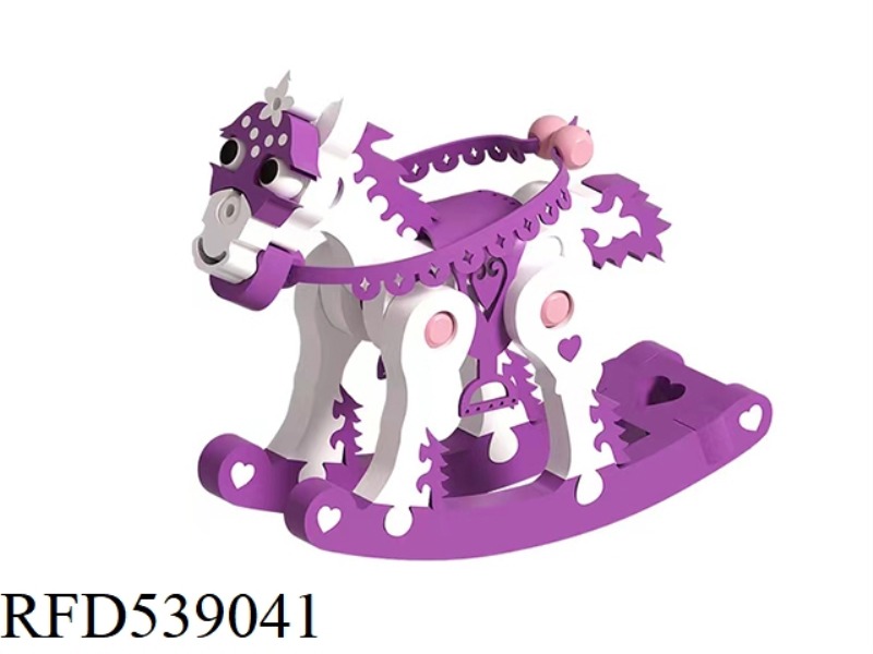 3D STEREO EVA ASSEMBLING BUILDING BLOCKS - SHAKING HORSE (53PCS)