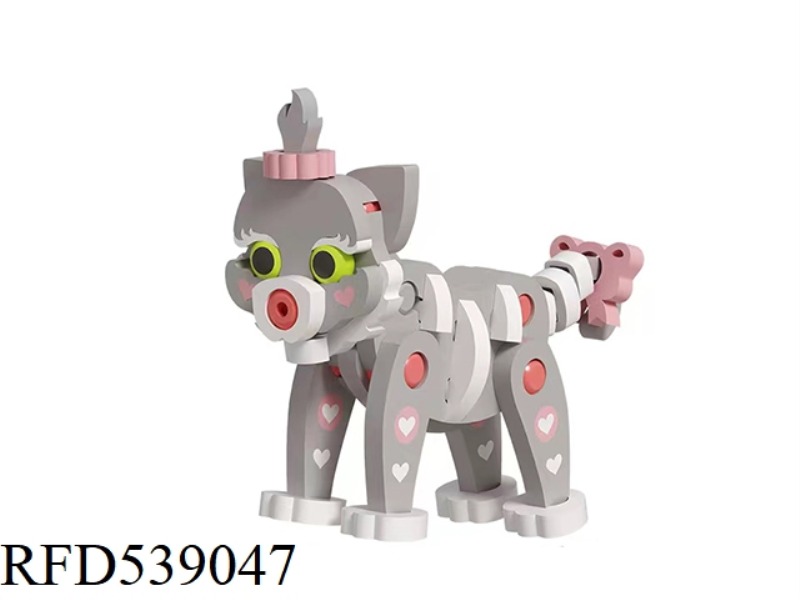 3D STEREO EVA ASSEMBLING BUILDING BLOCKS - GREY CAT (64PCS)