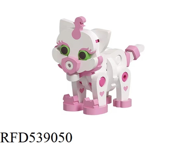 3D STEREO EVA ASSEMBLING BUILDING BLOCKS - WHITE CAT (51PCS)