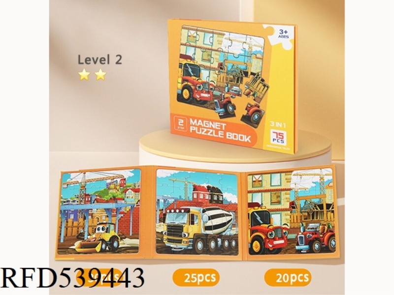 THREE FOLD MAGNETIC PUZZLE (CONSTRUCTION)