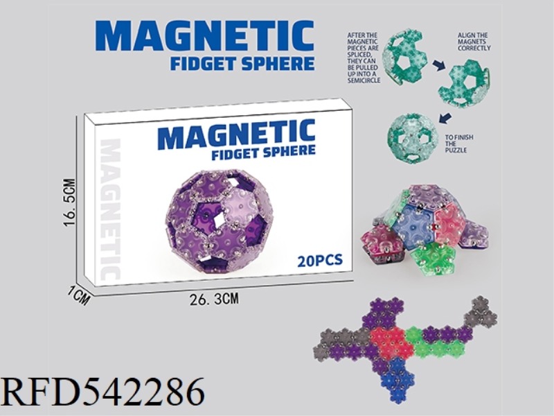 TRANSPARENT HEXAGONAL MAGNETIC BALL 20PCS(GREEN) NOT MIXED