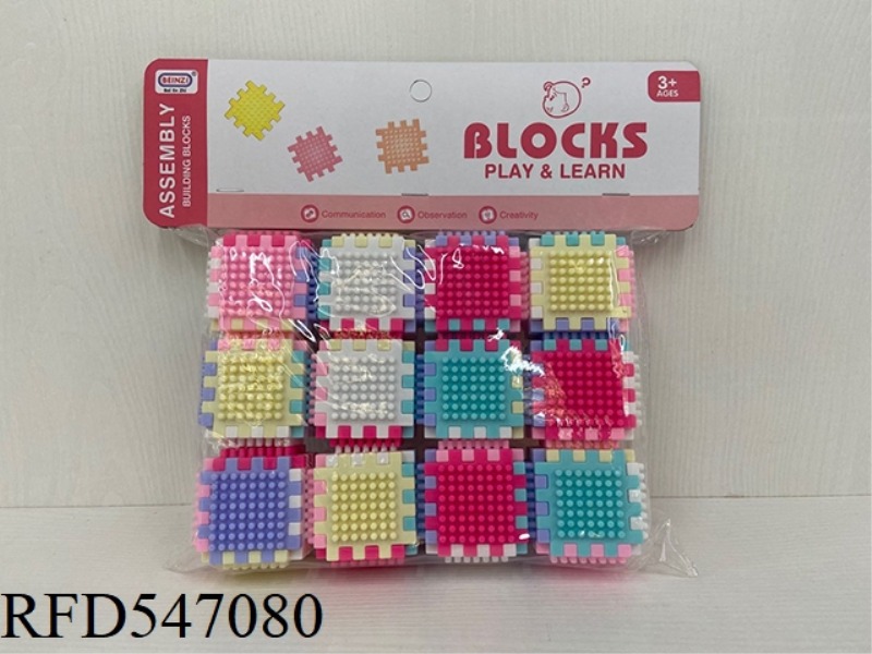 PUZZLE BURR GIRL BLOCKS 12 PCS