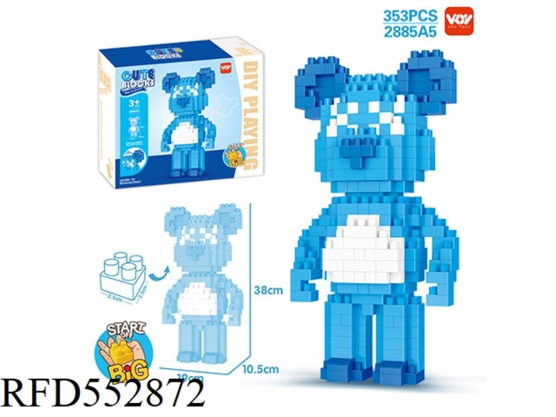 DIY LARGE PARTICLE BUILDING BLOCKS SCIENCE EDUCATION GIFT ASSEMBLING TOYS (353PCS)