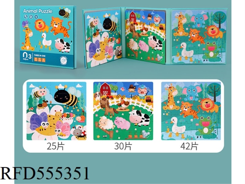 3-IN-1 MAGNETIC COLLAGE - ANIMAL SCENES