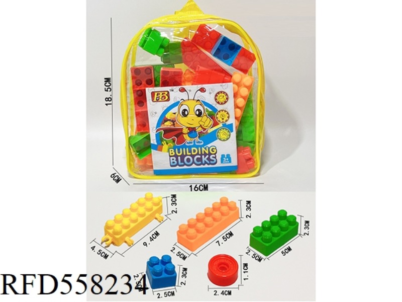 PUZZLE BUILDING BLOCKS 43PCS