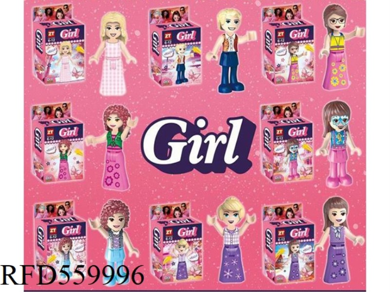 BARBIE GIRL BLOCKS 8PCS