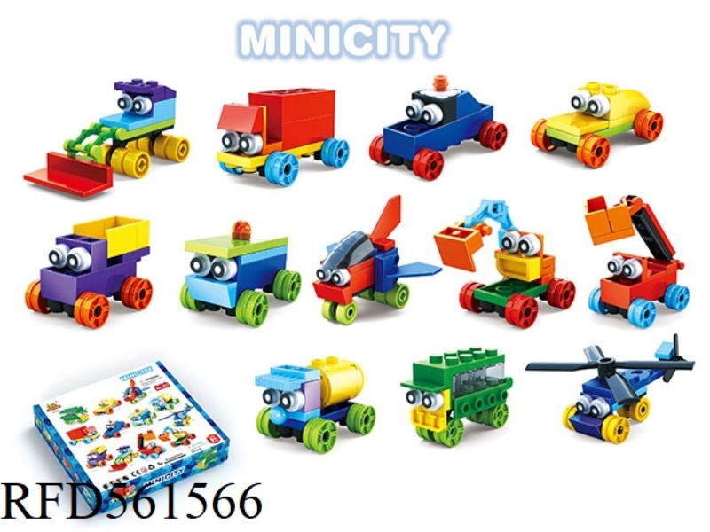 BUILDING BLOCKS/SMALL CARTOON CAR 12 MODELS *1 PACK/BOX