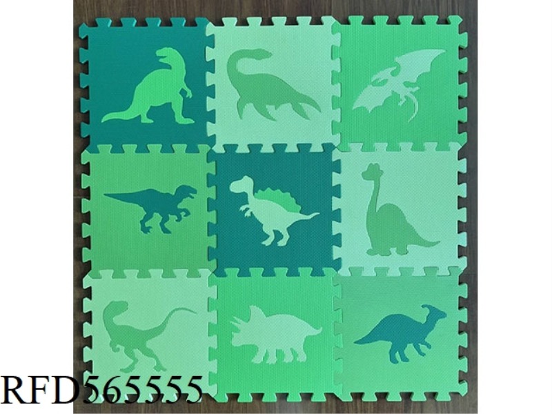 9 DINOSAURS: DARK GREEN\/LIGHT GREEN\/MEDIUM GREEN\/GRASS GREEN