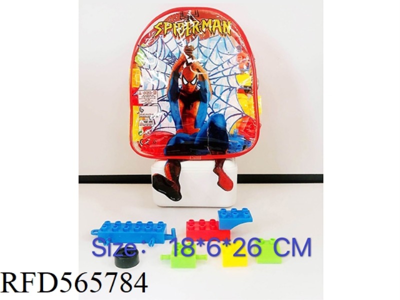 RED 3D SPIDER MAN 80PCS BUILDING BLOCKS