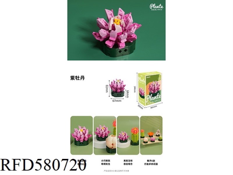 100PCS PURPLE PEONY