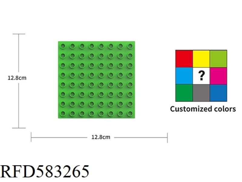 RIGHT ANGLE BASEPLATE 8X8 BASEPLATE COUNT 64 POINTS