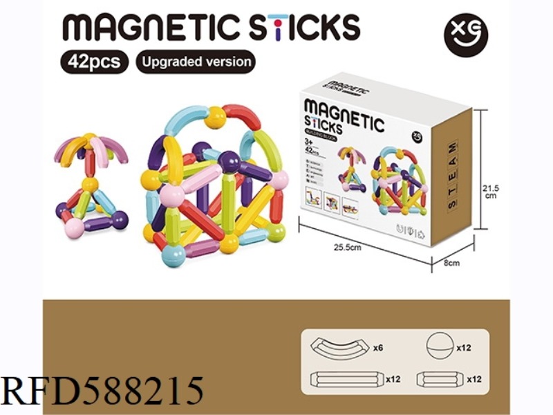 UPGRADED EARLY EDUCATION MAGNETIC BUILDING BLOCKS 42PCS