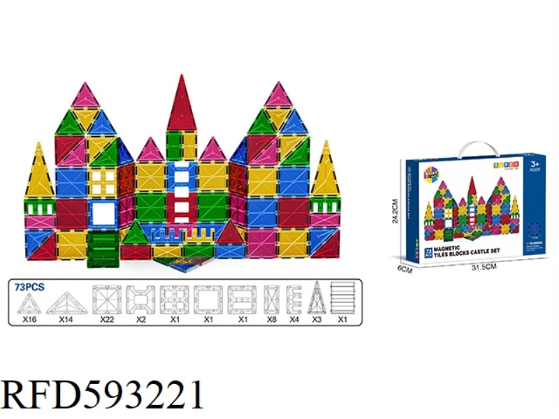 7.5CM PLANAR MAGNETIC SHEET -73PCS