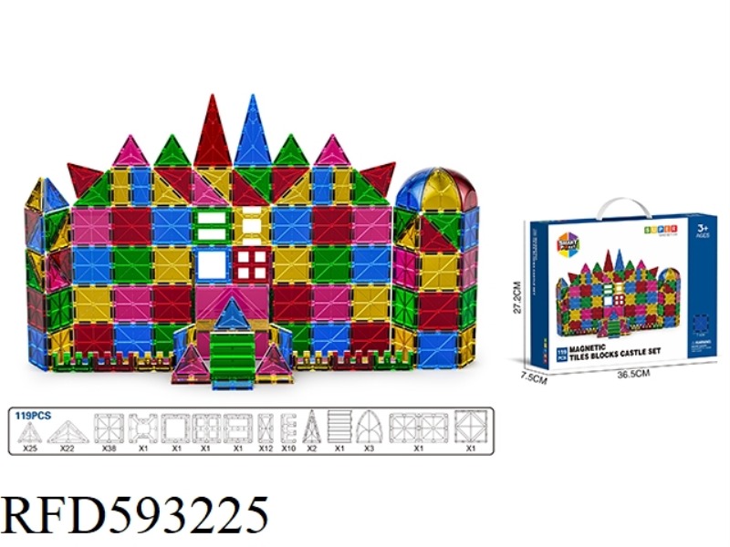 7.5CM PLANAR MAGNETIC SHEET-119PCS