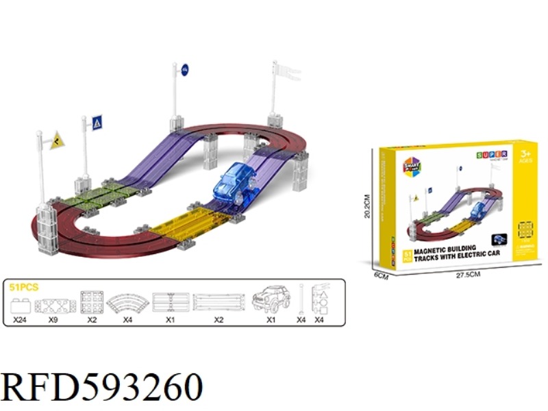 ELECTRIC TRACK MAGNETIC SHEET -51PCS