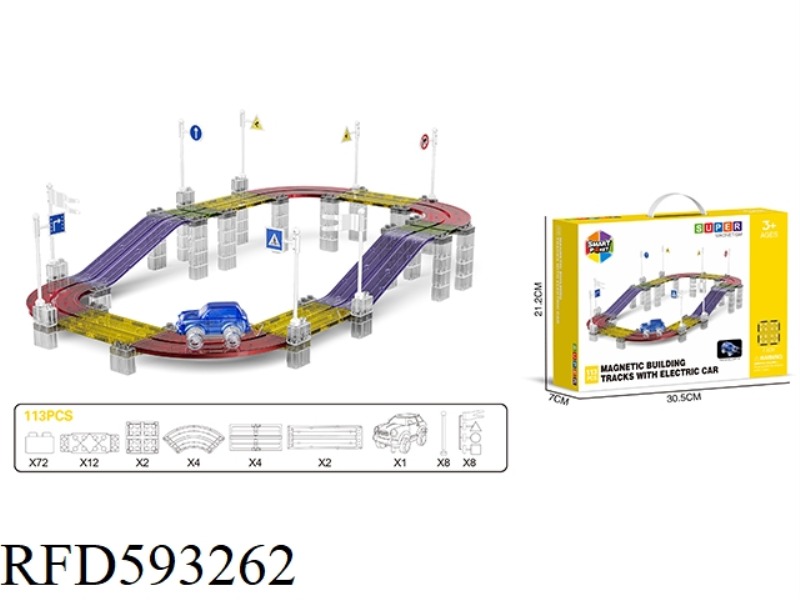 ELECTRIC TRACK MAGNETIC SHEET -113PCS