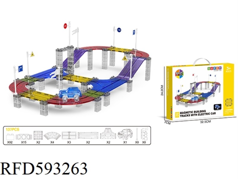 ELECTRIC TRACK MAGNETIC SHEET -137PCS