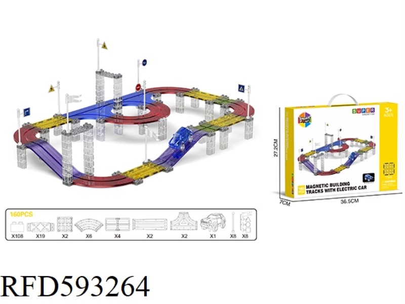 ELECTRIC TRACK MAGNETIC SHEET -160PCS