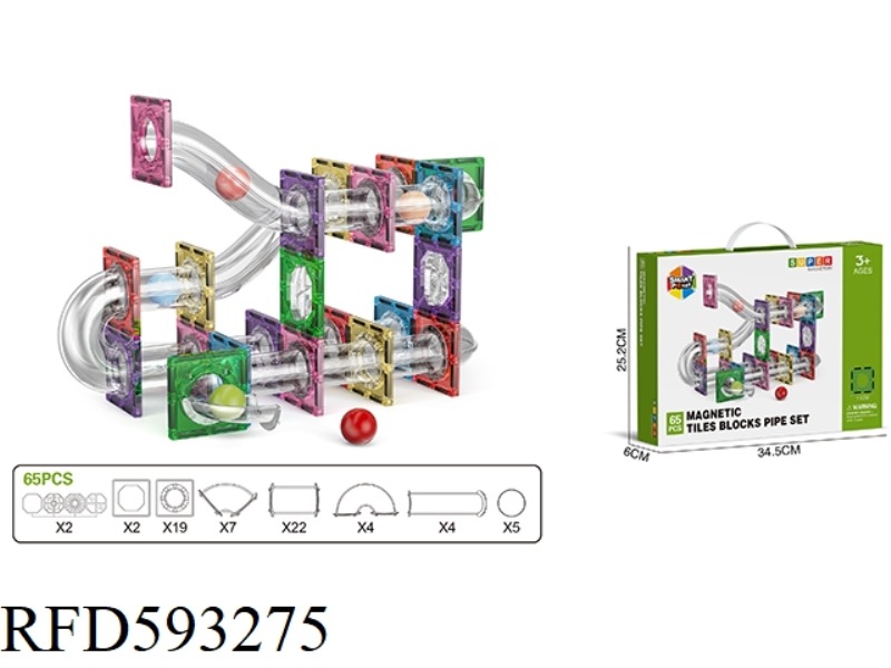 BRIGHT 7.5CM PIPELINE MAGNETIC SHEET -65PCS
