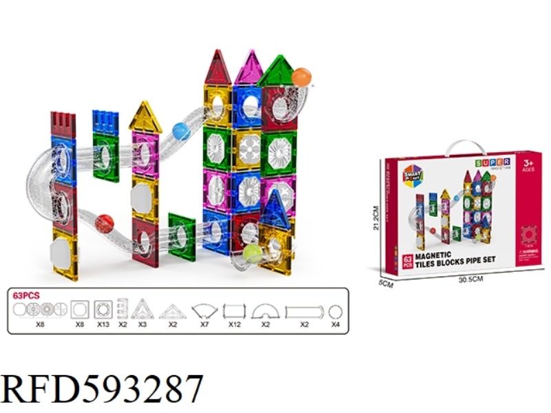 PATTERN 7.5CM PIPELINE MAGNETIC SHEET -63PCS