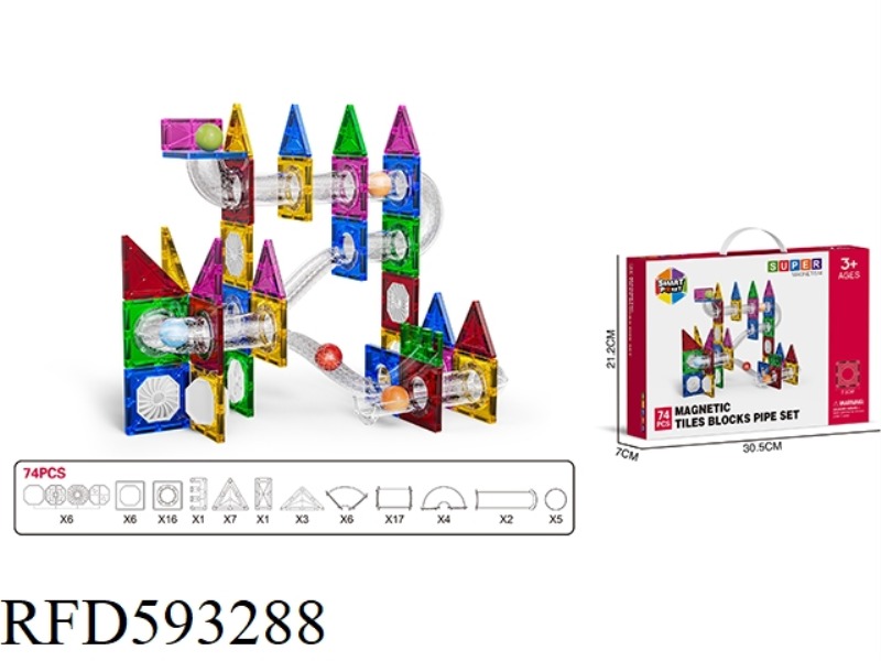 PATTERN 7.5CM PIPELINE MAGNETIC SHEET -74PCS