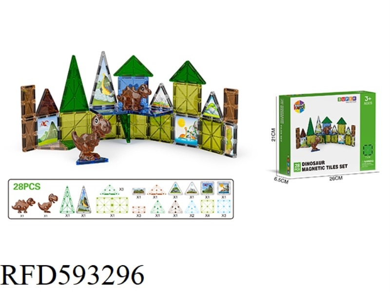 PLANE JURASSIC SERIES MAGNETIC SHEET -28PCS
