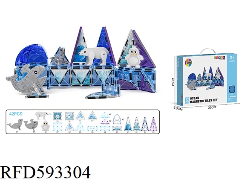 PLANE ICE AND SNOW OCEAN SERIES MAGNETIC SHEET -42PCS