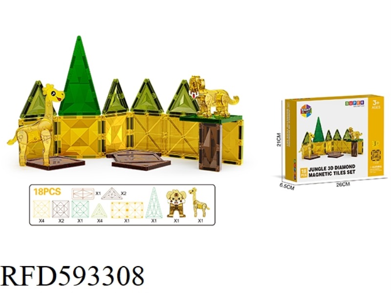 3D DRILLING FACE FOREST SERIES MAGNETIC SHEET -18PCS