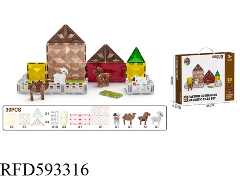 3D DRILLING FARM SERIES MAGNETIC SHEET -30PCS