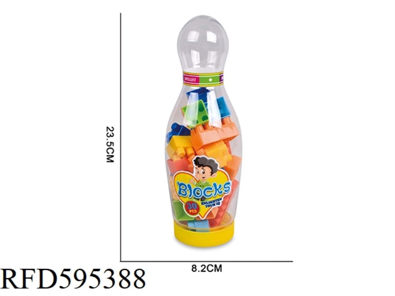 BUILDING BLOCKS SMALL BOWLING BALL 30PCS