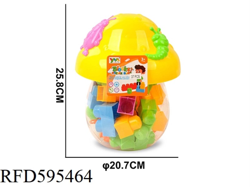 BUILDING BLOCKS BIG MUSHROOM 37PCS
