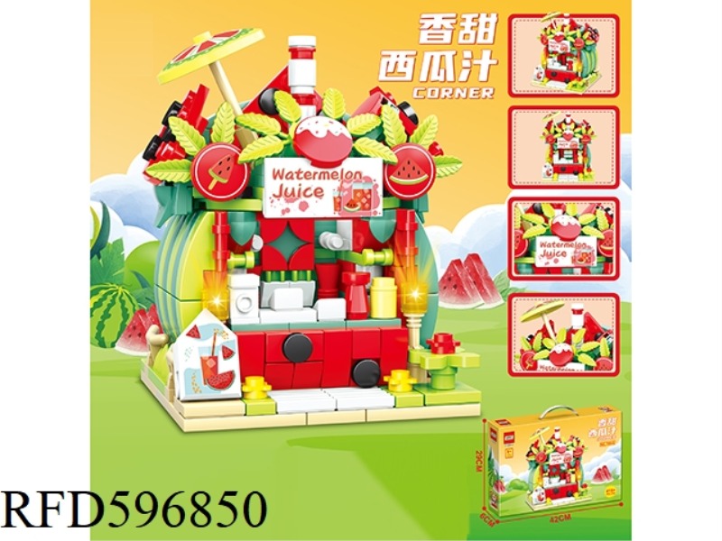 415+PCS NEW GIRLS EXQUISITE STREET SCENE SWEET WATERMELON JUICE ASSEMBLED BUILDING BLOCKS