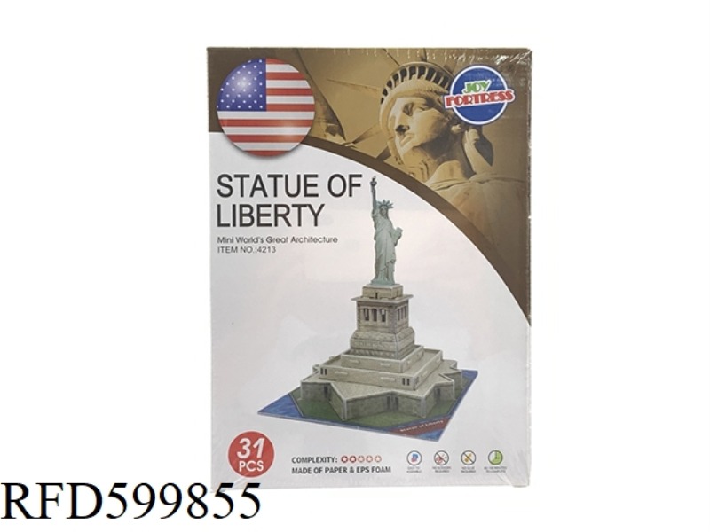 3D THREE-DIMENSIONAL PUZZLE STATUE OF LIBERTY (31PCS)